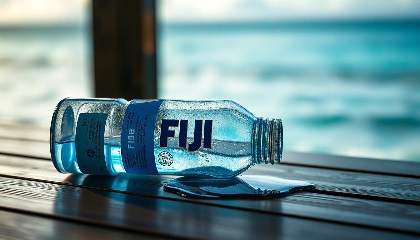 Investigating the fiji water recall 2024 with spilled bottles, highlighting contamination concerns.