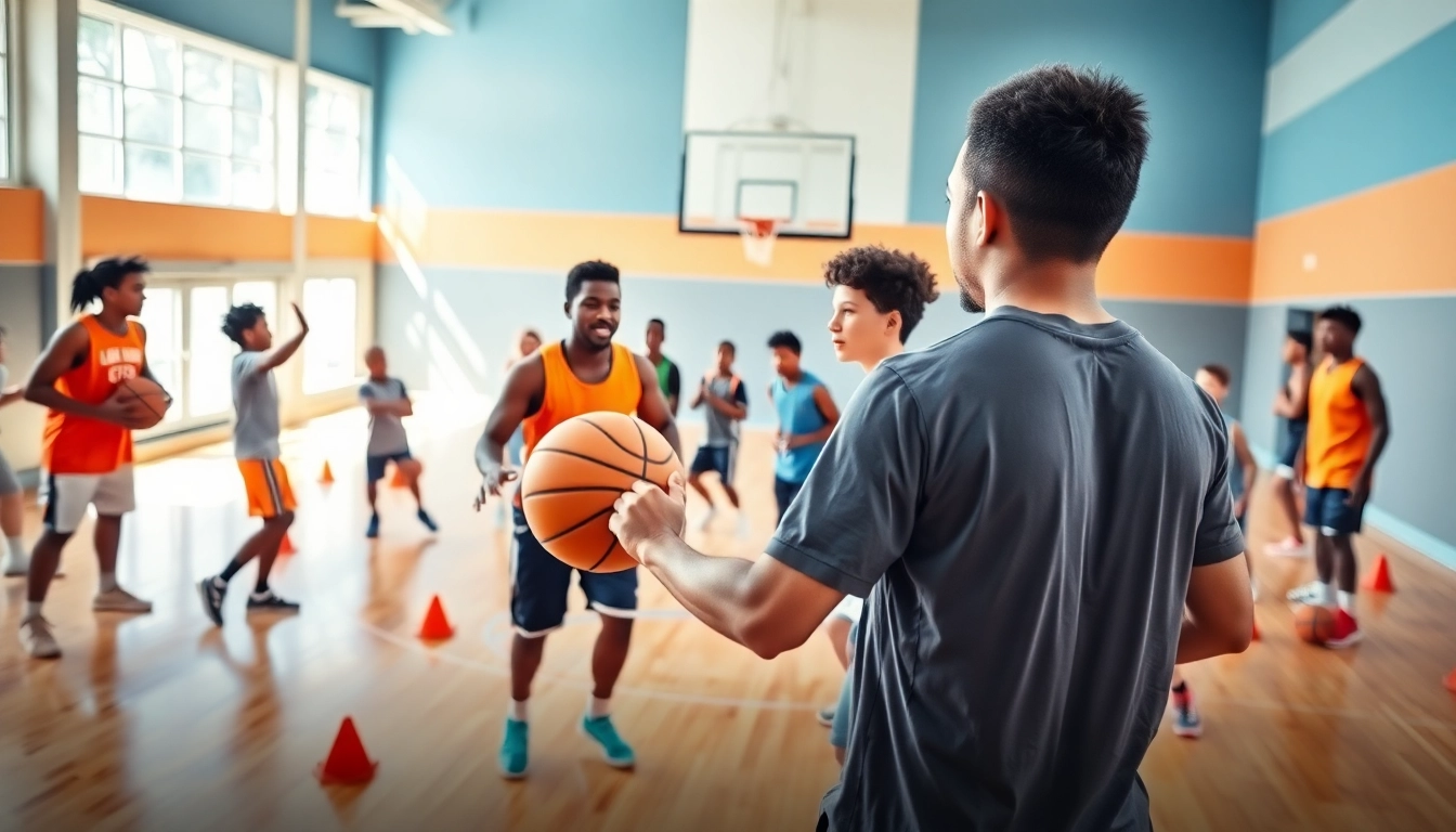 Young athletes engaging in a basketball training session at Takeover Basketball Academy.