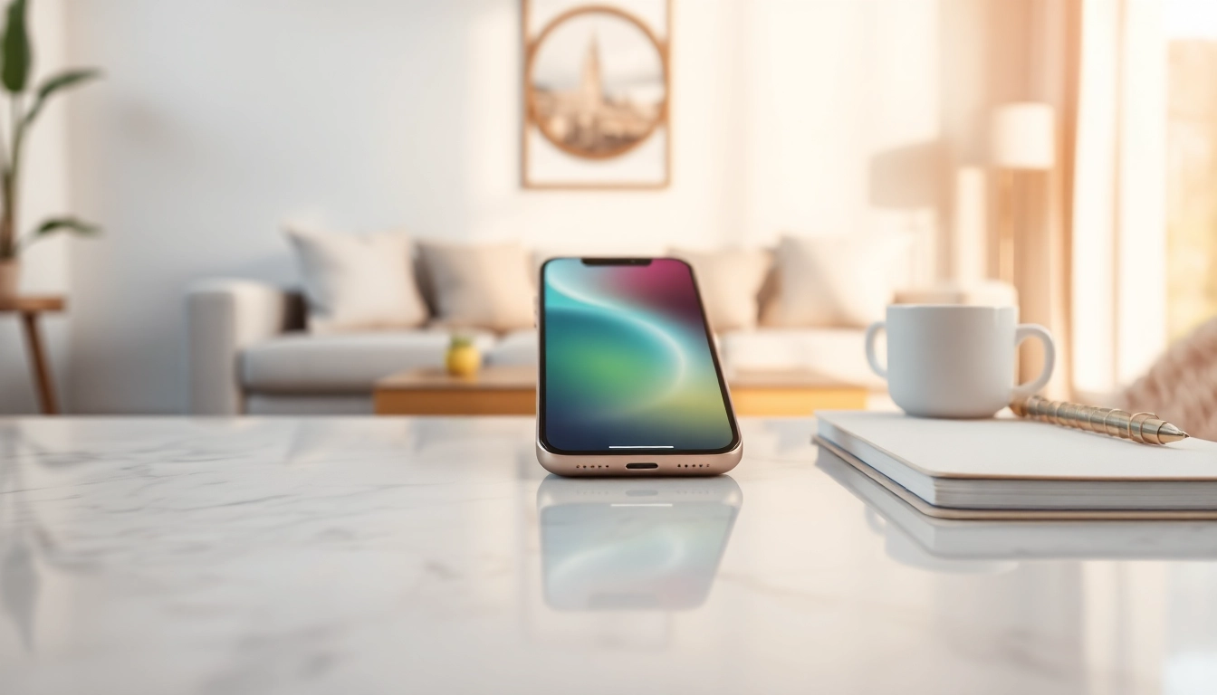 Shop and buy iPhone 16 Pro with modern design and features in a stylish setting.
