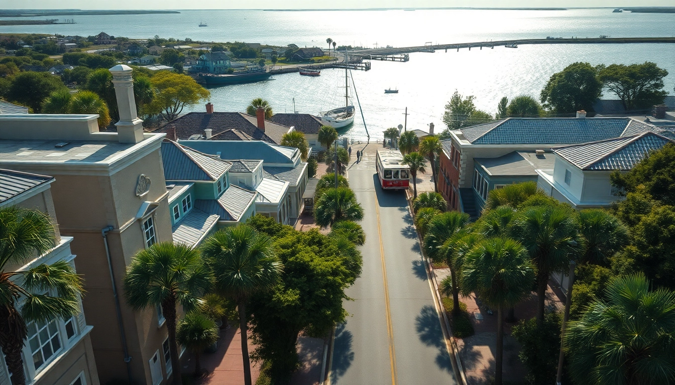 Discover the scenic waterfront and historic architecture of Georgetown SC in a vibrant aerial view.
