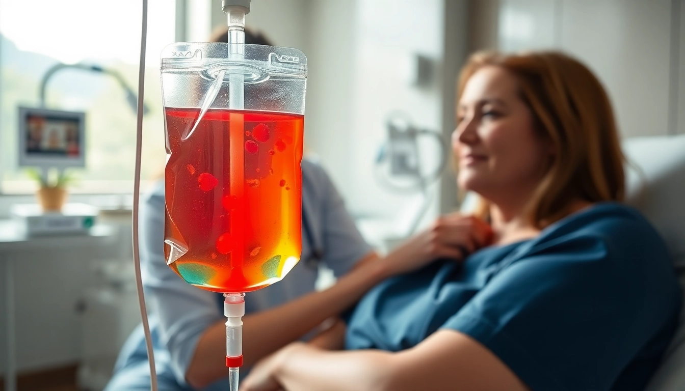 Receive iv infusion near me in a comforting clinic as a nurse administers therapy.