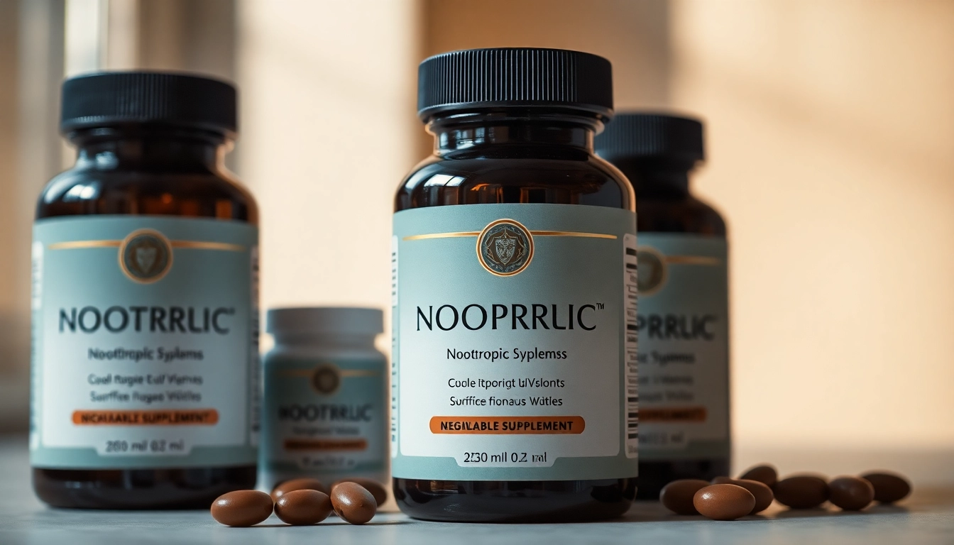 Enhance your cognitive function with premium nootropics in stylish packaging.