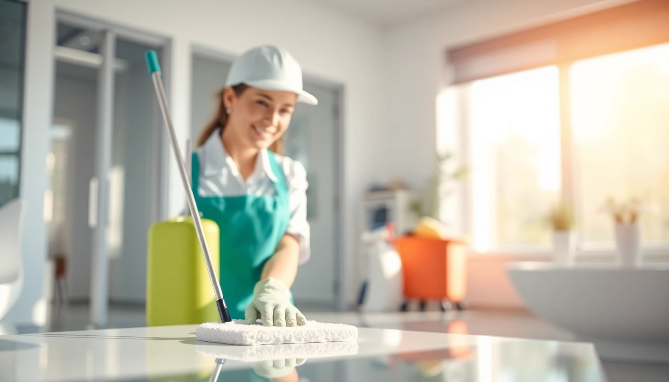 Professional bond cleaning Brisbane scene featuring a cleaner using high-quality equipment for a spotless finish.