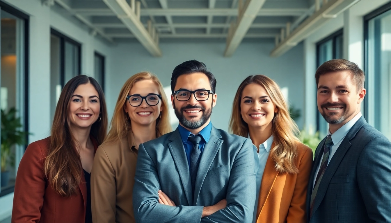 Capture stunning company headshots of diverse professionals in a bright office setting.