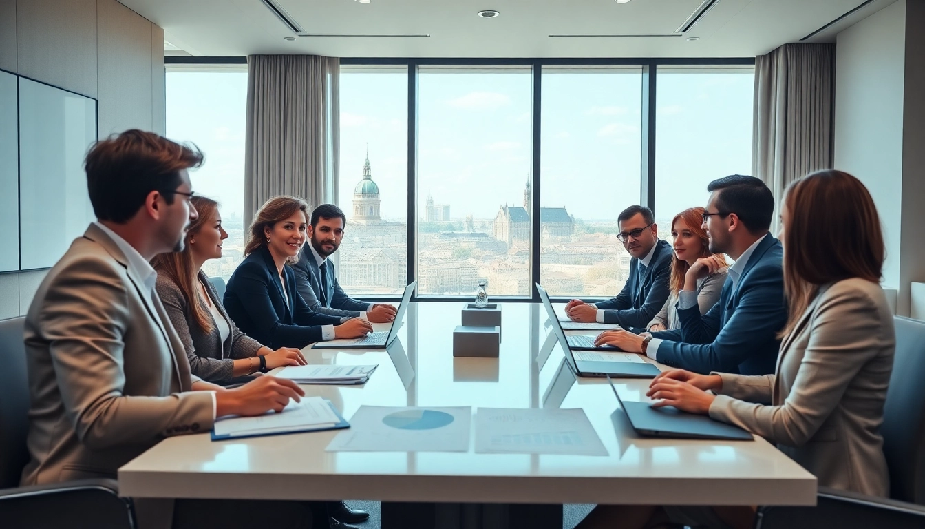 Créer une holding Luxembourg SOPARFI avec des professionnels en réunion d'affaires.