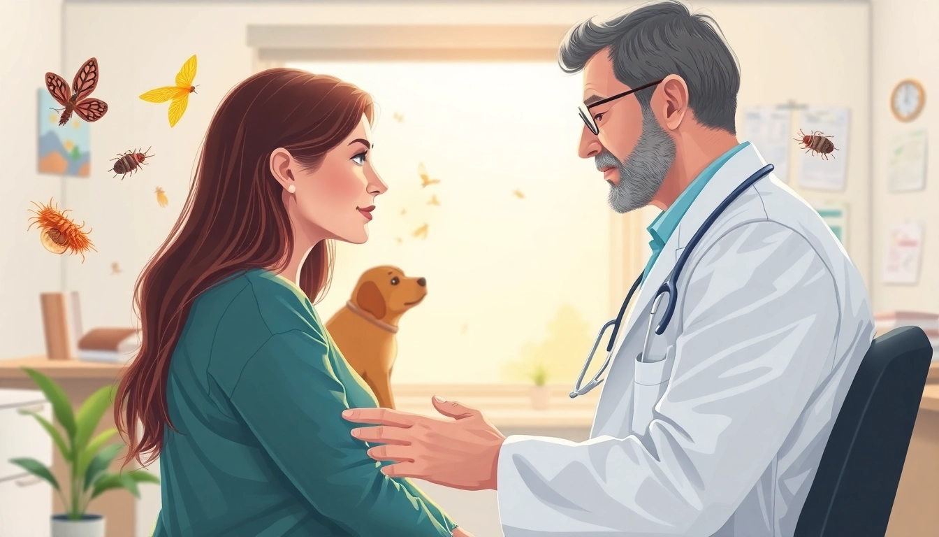 Allergien erkennen und behandeln: Arzt und Patient im Gespräch über Allergien.