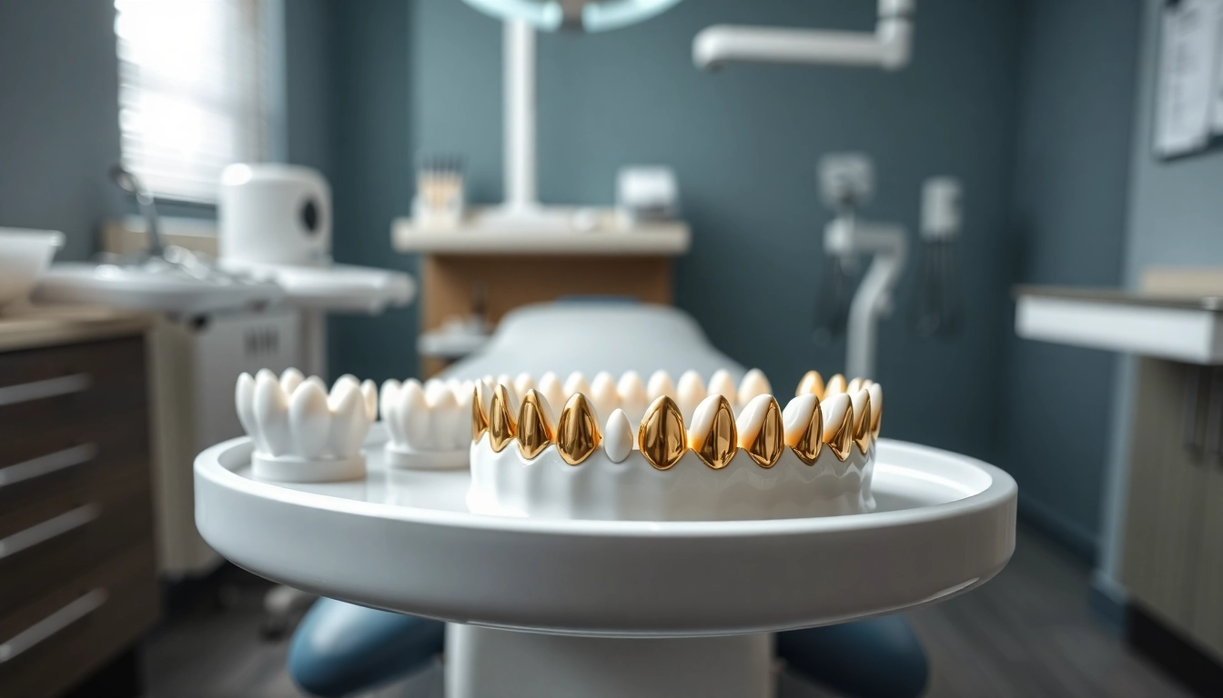 View of dental crowns showcasing various materials for effective dental restoration.