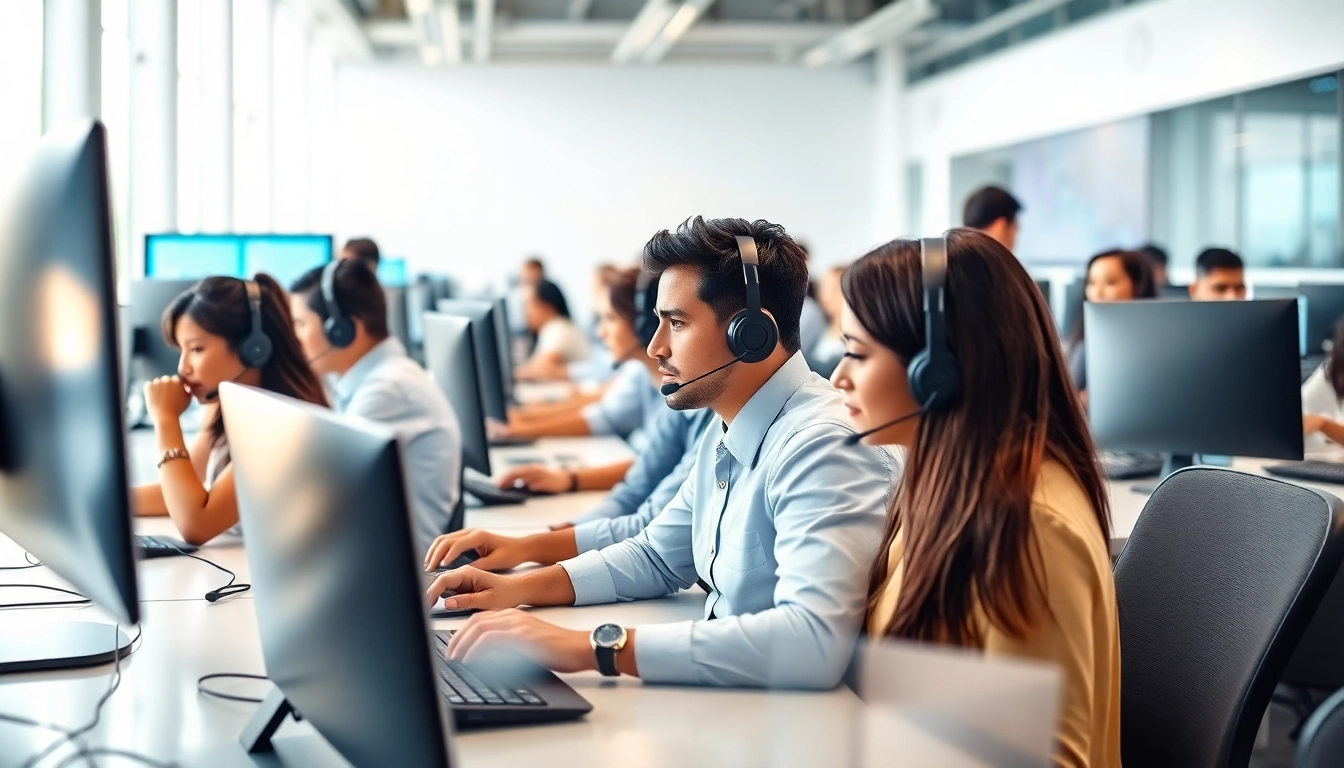 Agents providing exceptional service at a call center in Tijuana promoting efficiency and professionalism.