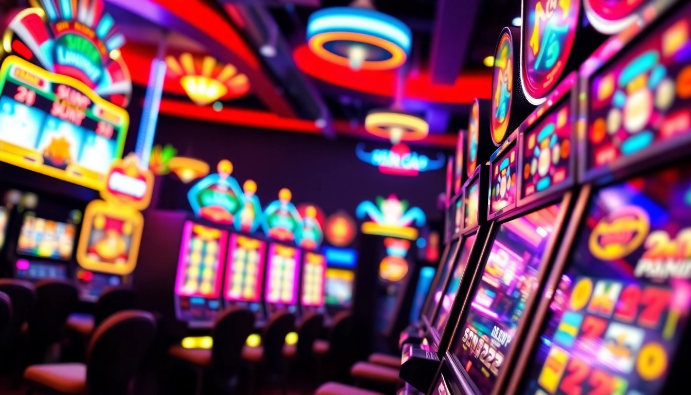 Daftar situs slot batman138 dengan suasana kasino yang ramai dan penuh energi.