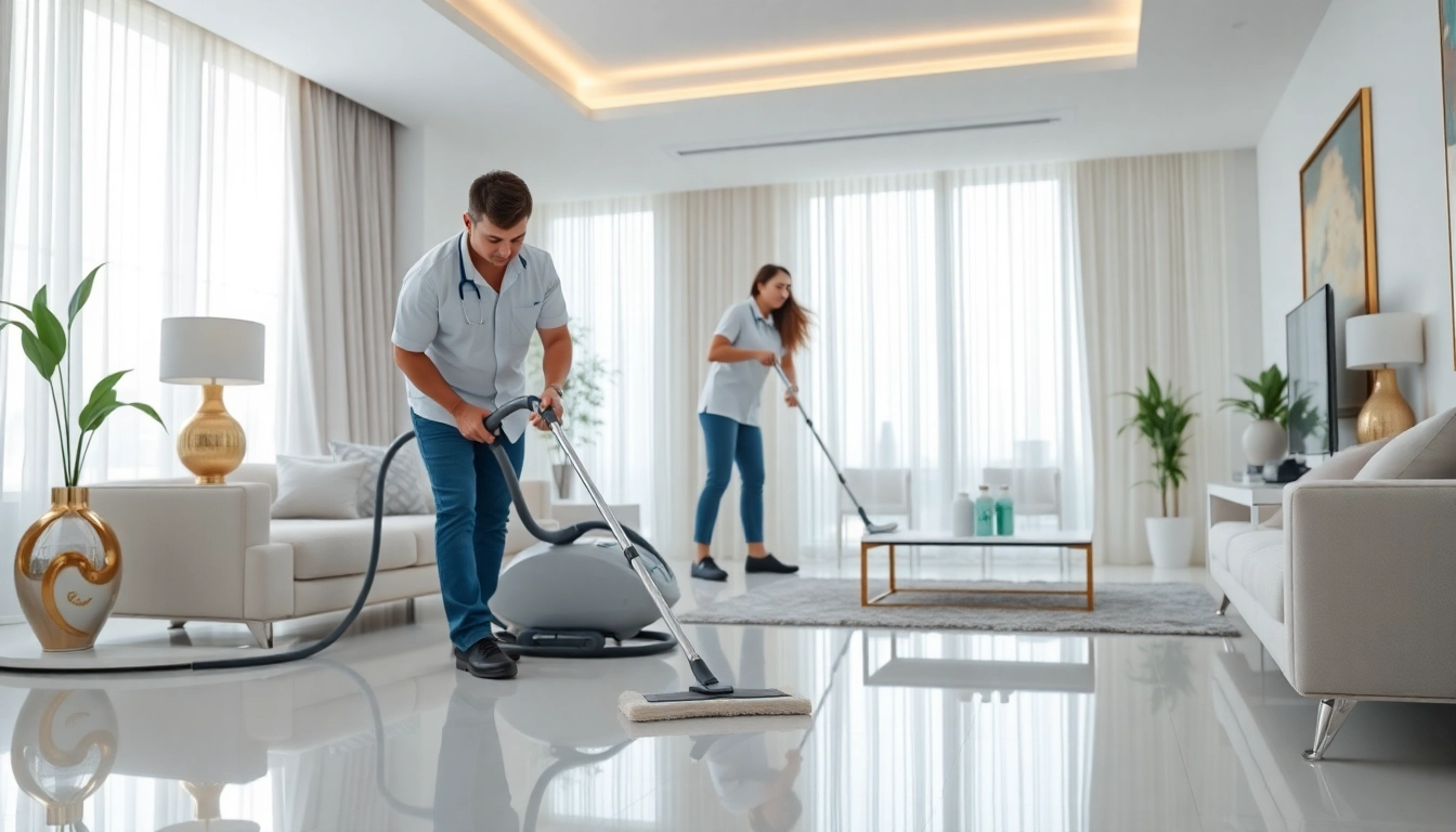 Showcase of deep cleaning services Dubai in a modern apartment, emphasizing cleanliness and professionalism.