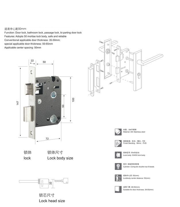 SGB-1810 Door Lock specification