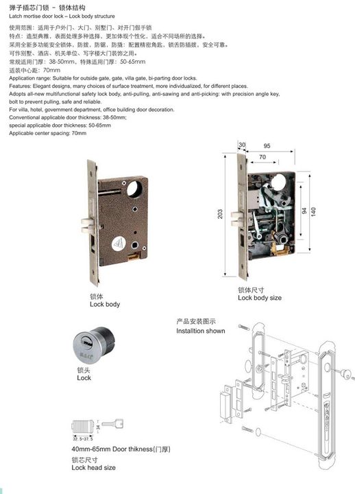 SHGJ-8091 European Entrance Lock